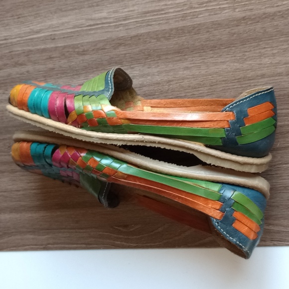 Artesanias Valery Leather Huraches Woven Strap Sandals Women's 7 - Picture 9 of 15